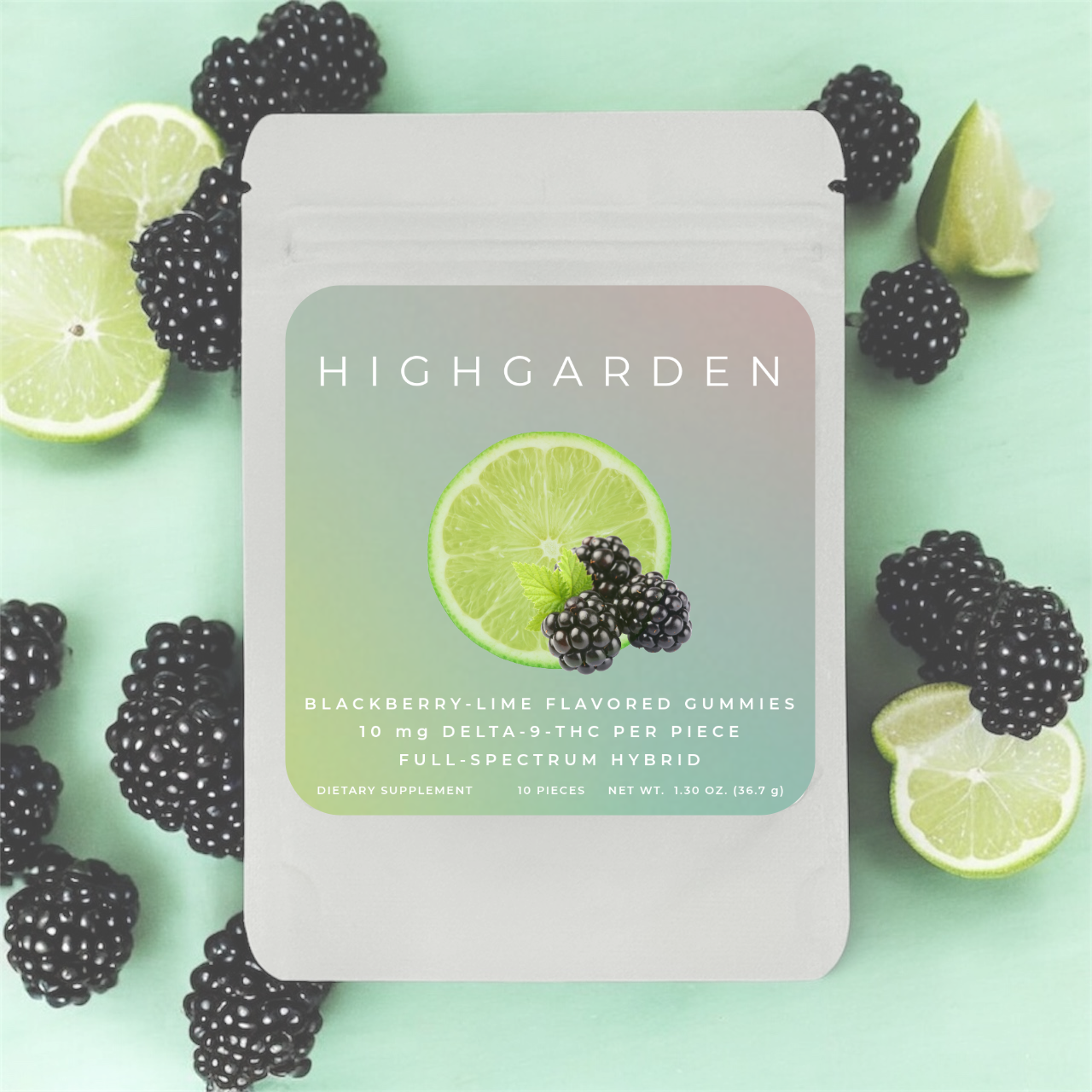 Highgarden Gummies - Blackberry Lime - 10mg THC