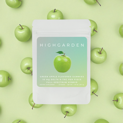 Highgarden Gummies - Green Apple - 10mg THC