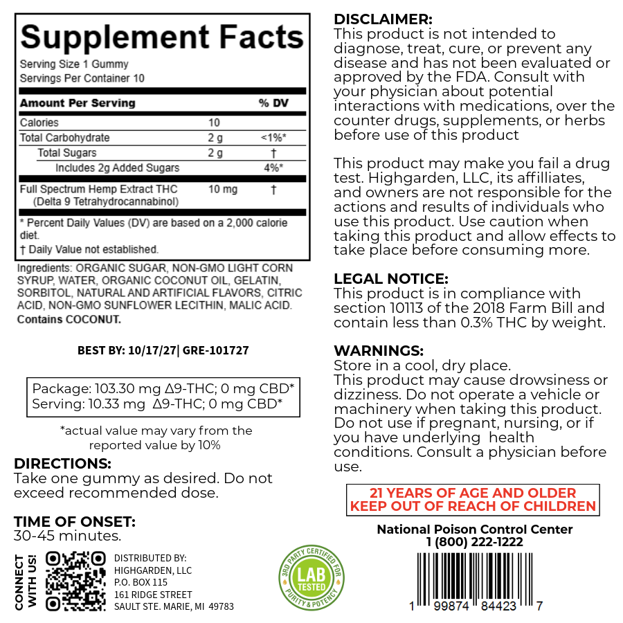 Highgarden Gummies - Green Apple