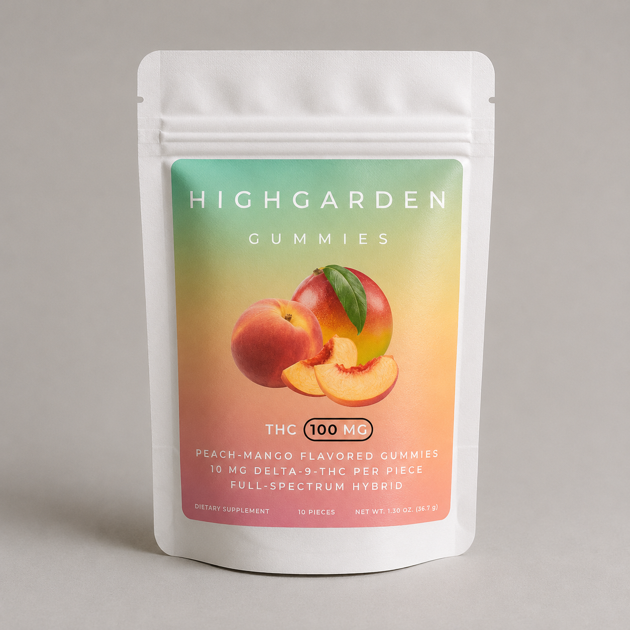 Highgarden Gummies - Peach Mango - 10mg THC